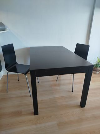Mesa extensible Ikea Bjursta negra