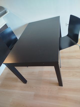 Mesa extensible Ikea Bjursta negra