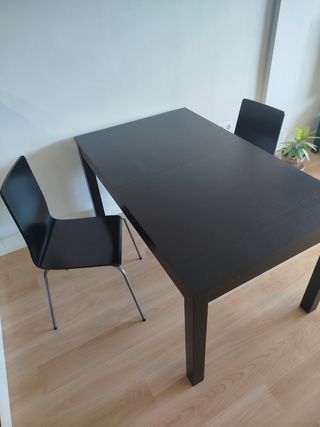 Mesa extensible Ikea Bjursta negra