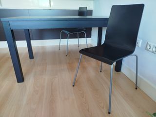 Mesa extensible Ikea Bjursta negra