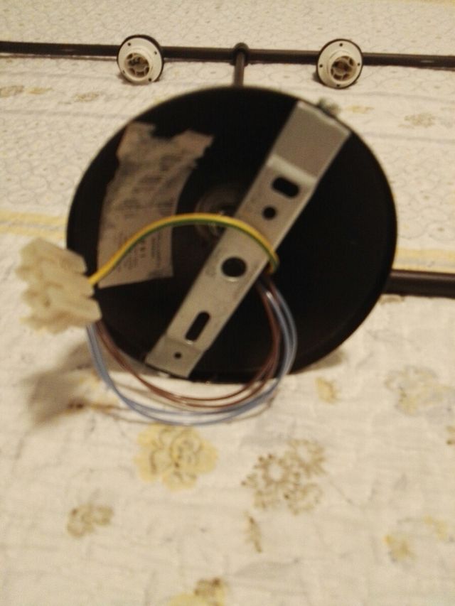 Lámpara techo metalica negra - 2uds