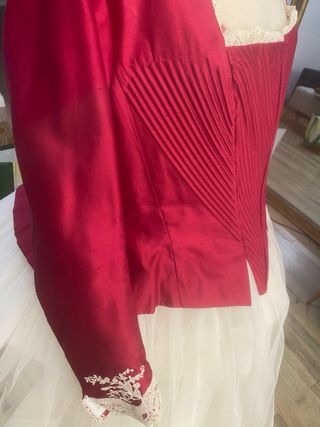 Corpiño fallero seda rojo 