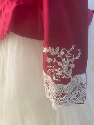 Corpiño fallero seda rojo 