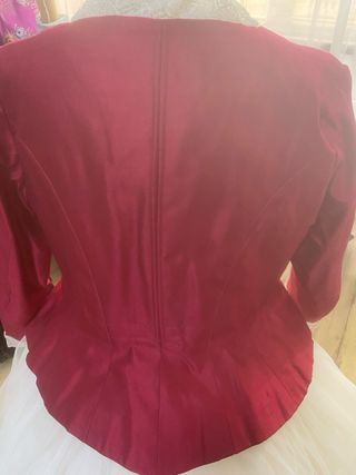 Corpiño fallero seda rojo 