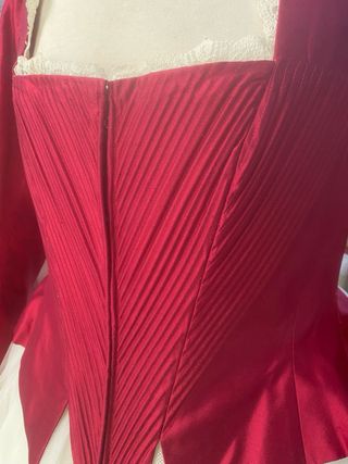 Corpiño fallero seda rojo 