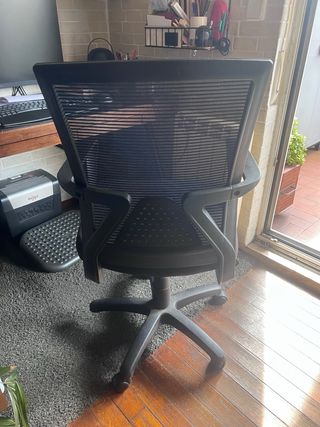 Silla escritorio ergonómica negra