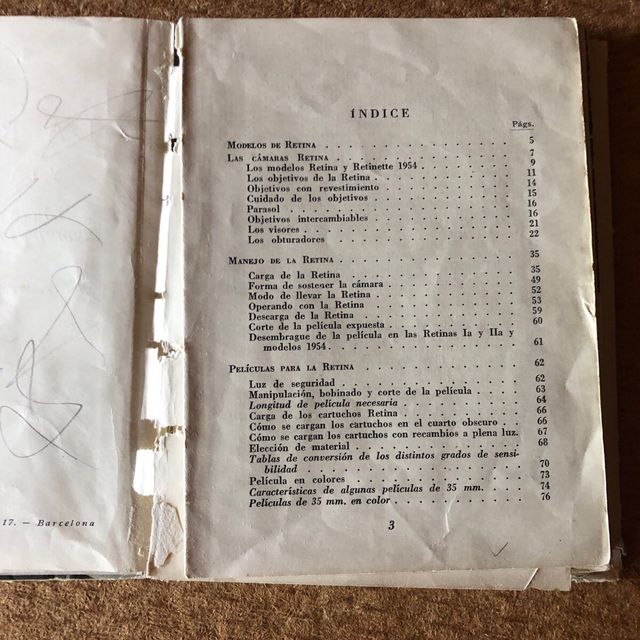 RETINA Retinette libro manual antiguo