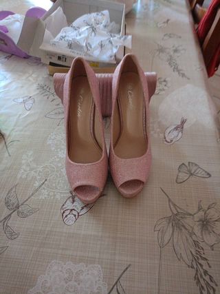 Scarpe donna glitter rosa - n.40