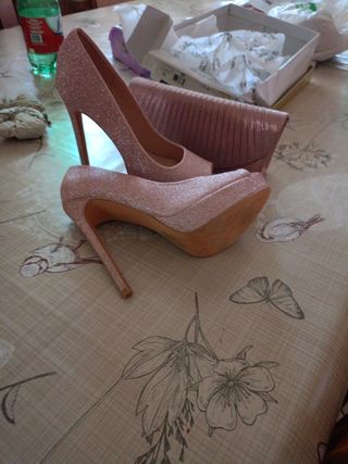 Scarpe donna glitter rosa - n.40