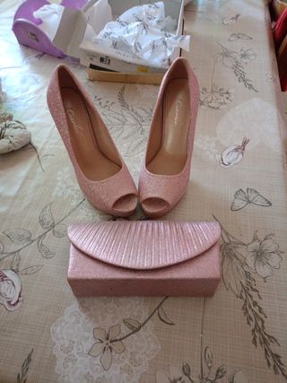 Scarpe donna glitter rosa - n.40