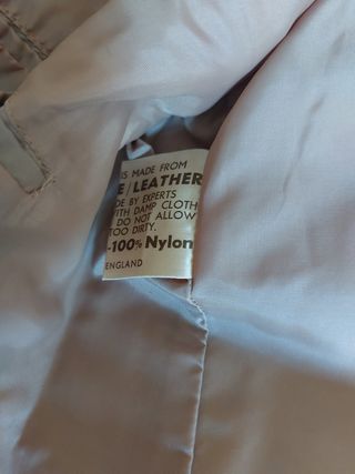 Chaquetón cuero beige hombre talla M  o L