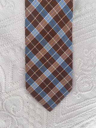 Corbata Façonnable azul y marrón