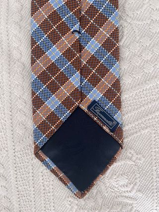 Corbata Façonnable azul y marrón