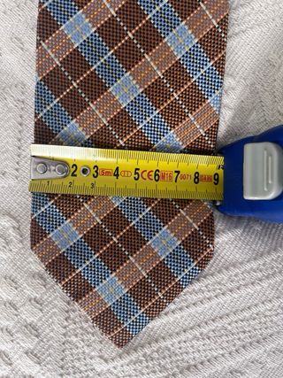 Corbata Façonnable azul y marrón