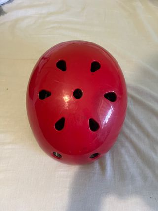 Casco bici niño rojo