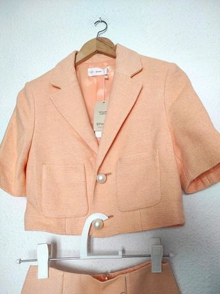 Conjunto tweed americana algodón old money