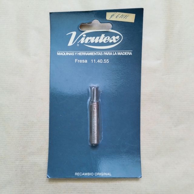 Fresa Virutex 11.40.55 para  madera. Diámetro 6 mm