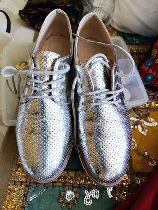 Zapatos Plata Mujer - Brillantes