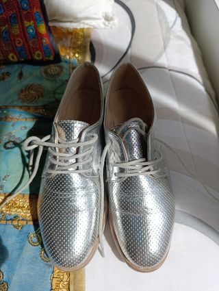 Zapatos Plata Mujer - Brillantes