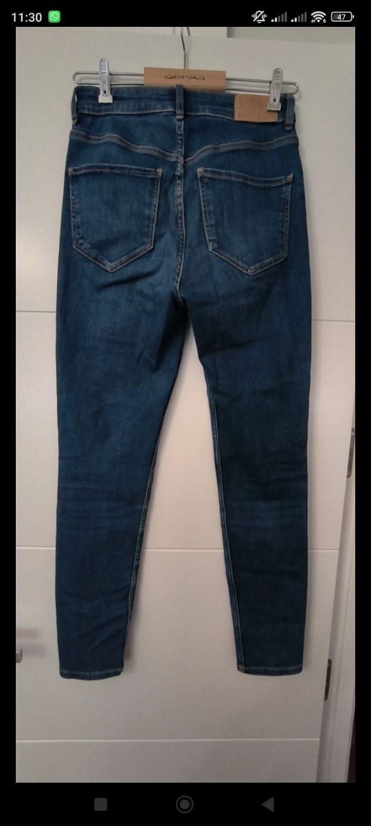 Vaqueros pitillo Zara - Azul