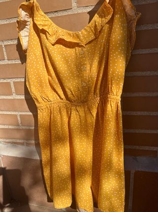 Vestido lunares Bershka amarillo