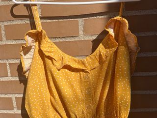 Vestido lunares Bershka amarillo