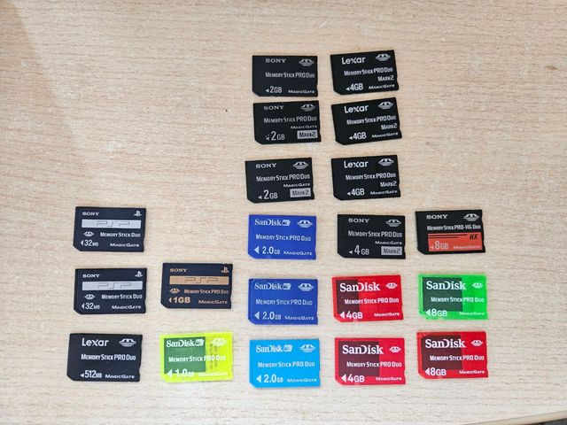 Tarjetas de memoria stick pro duo - PSP - Sony