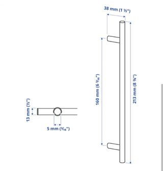 Tiradores Ikea - 6 pzas. metal plateado