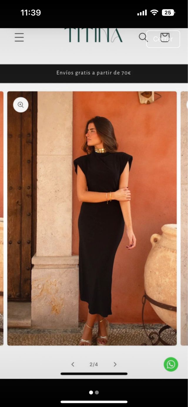 Vestido Titina Villegas negro - Talla S