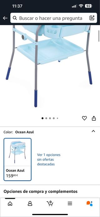 Bañera cambiador Chicco bebé