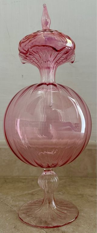 Bottiglia Murano rosa