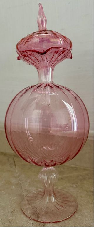 Bottiglia Murano rosa