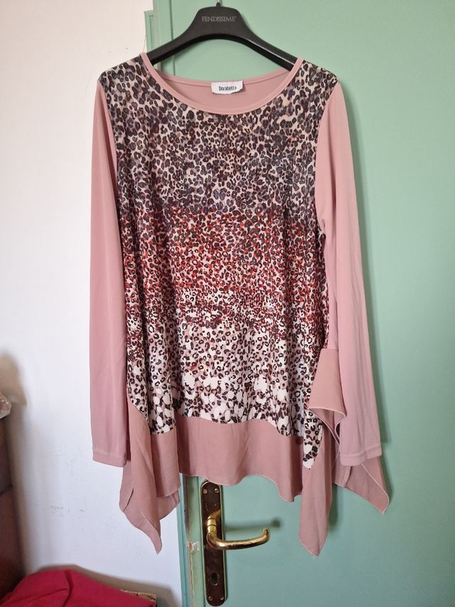Blusa  animalier rosa