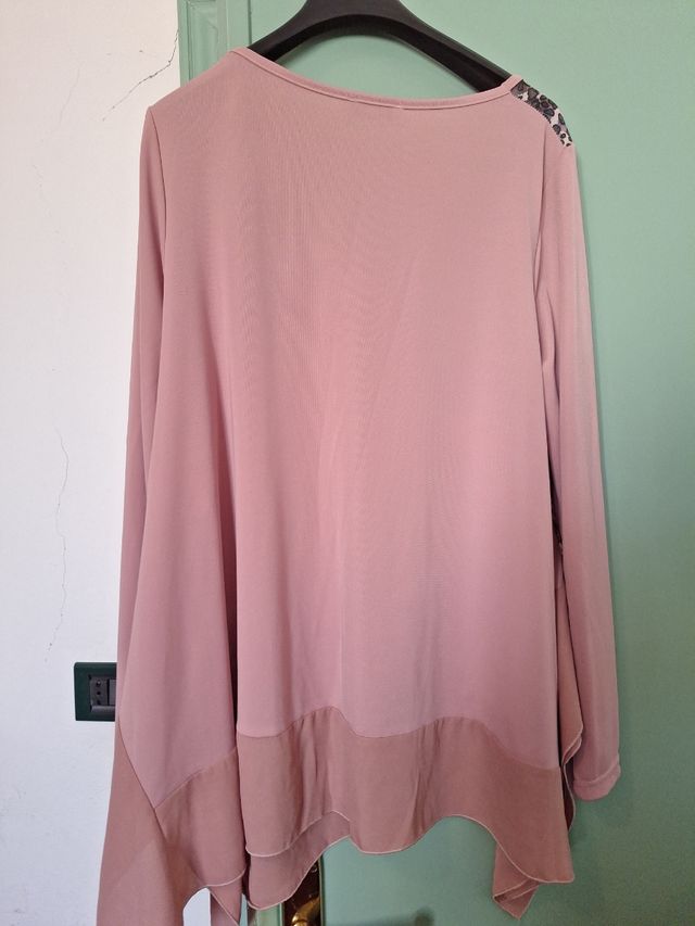 Blusa  animalier rosa