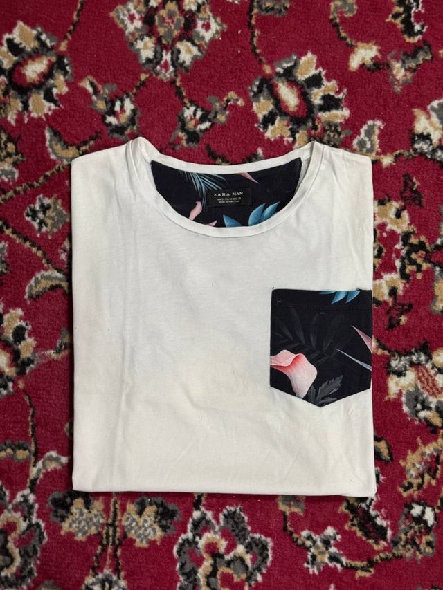 Maglietta Fiori Zara Nuova Taglia S Uomo