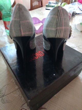 Scarpe donna tacco alto grigio rosa