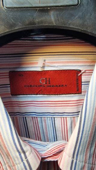 Preciosa camisa de rayas Carolina Herrera algodón
