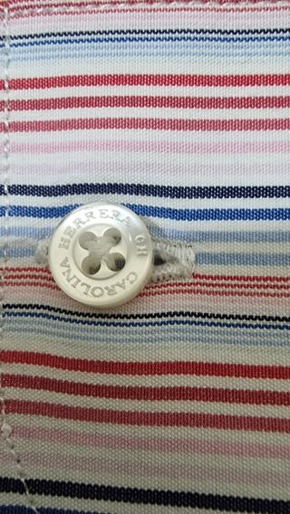 Preciosa camisa de rayas Carolina Herrera algodón