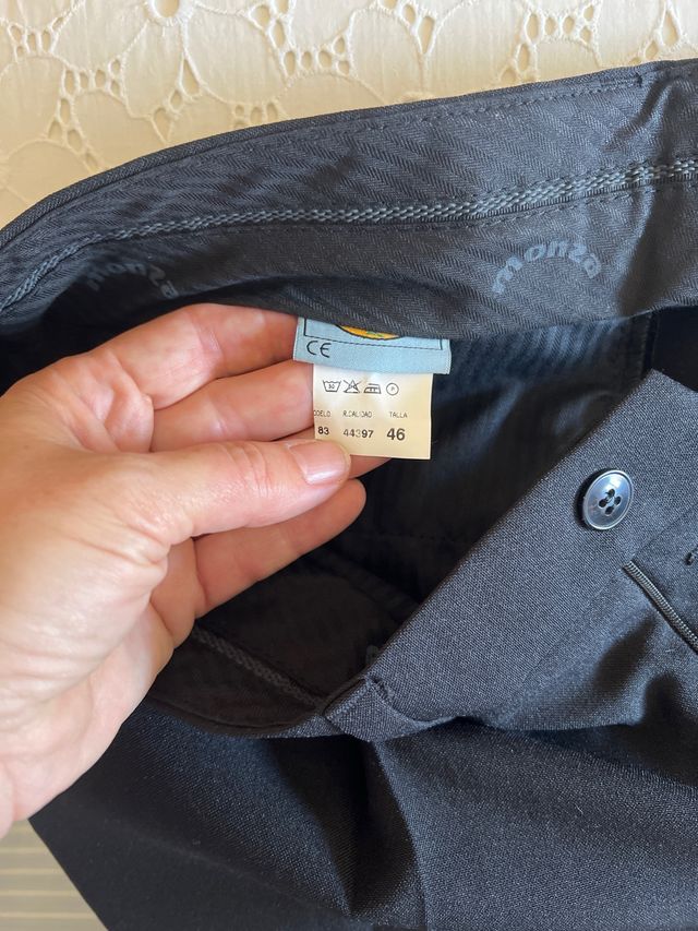 Pantalón traje negro - Talla 46