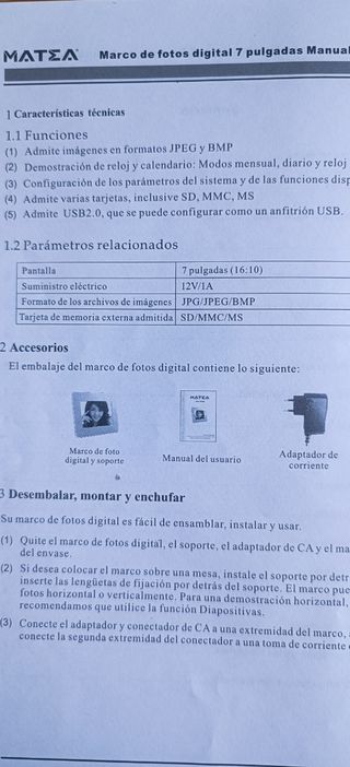 Marco digital fotos ATEA