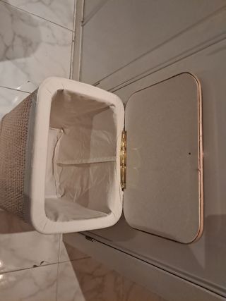 Cesto ropa mimbre beige