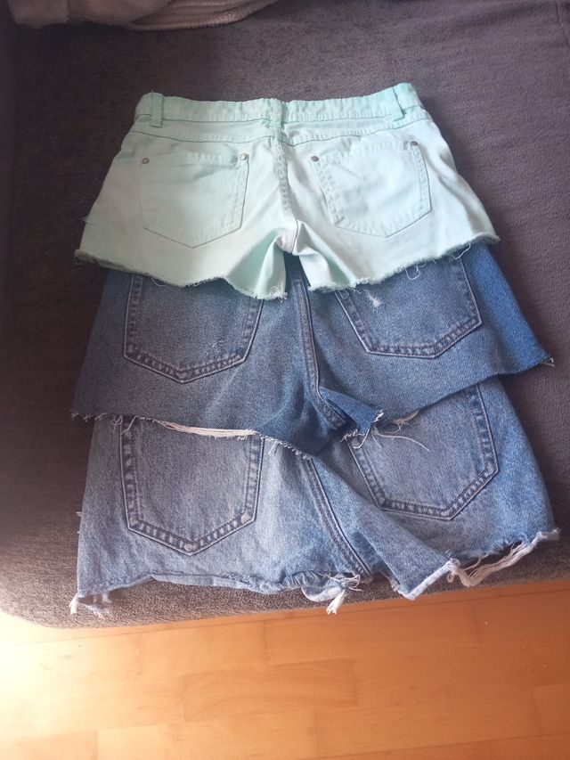 Shorts rotos talla 32 - 3 pantalones cortos
