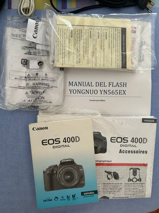 CANON 400D + Objetivos + Mochila + Accesorios