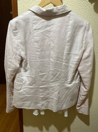 Blazer Lino Rosa | Talla M
