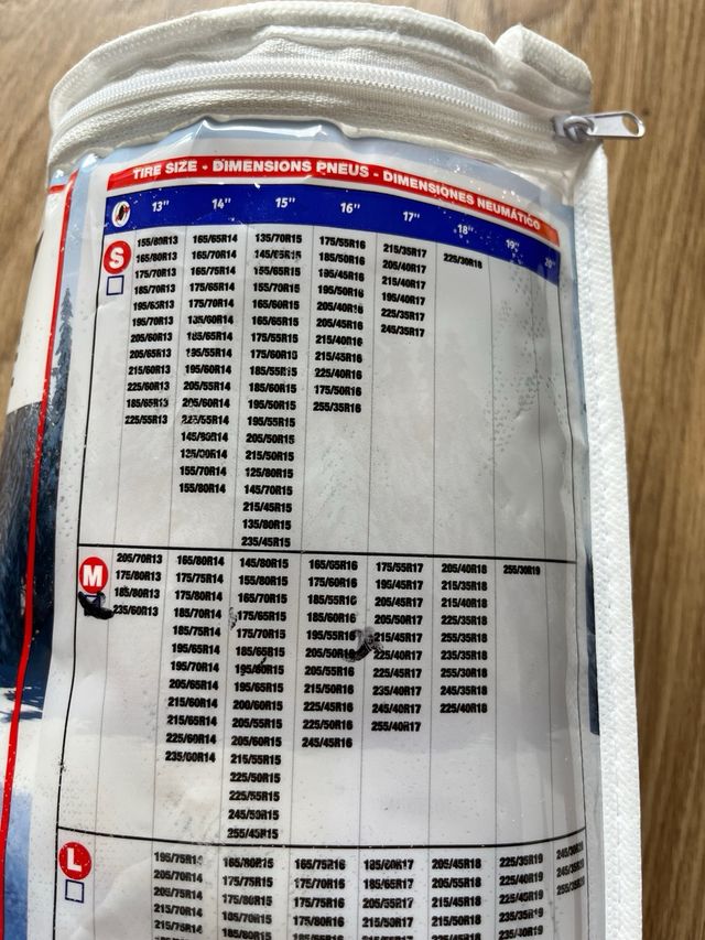 Cadenas nieve textil - Talla M