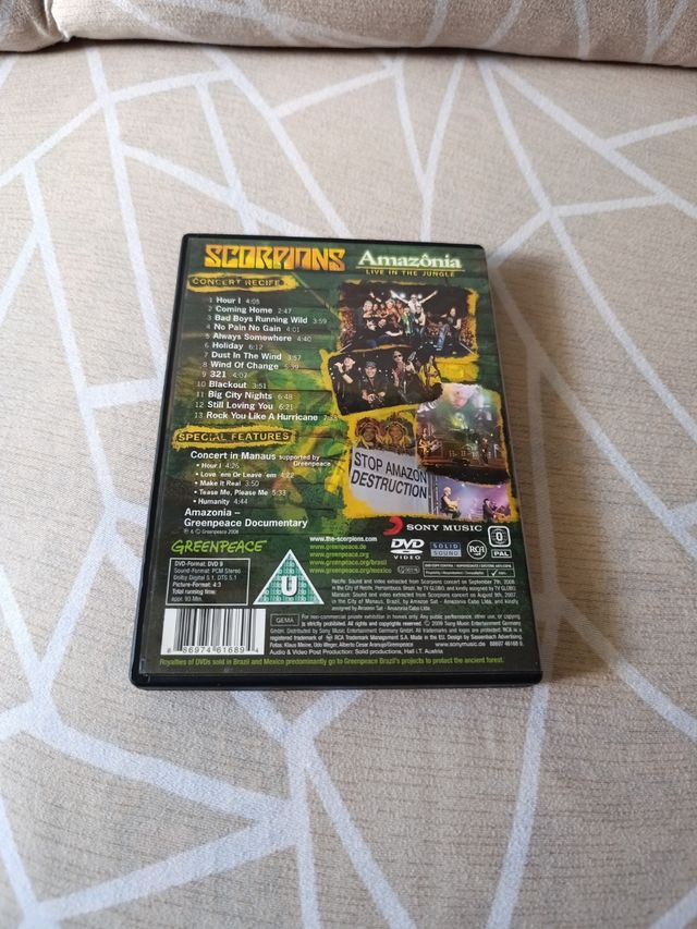DVD Scorpions Amazonía Concierto