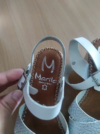 Sandalias blancas mujer número 36