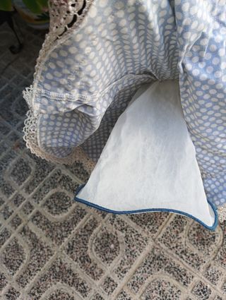 Traje Flamenca Azul y Blanco