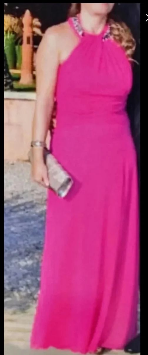 Vestido ceremonia fucsia largo