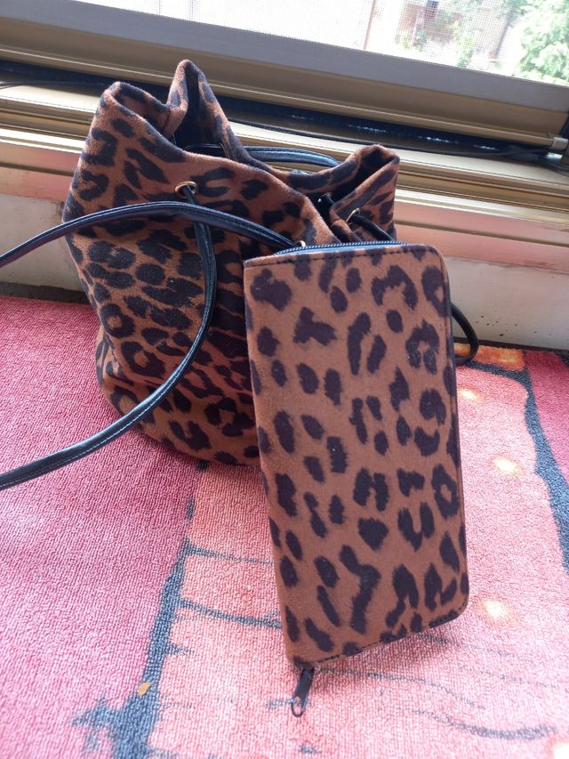 Bauletto e borsellino leopardati